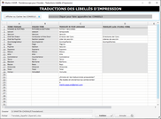 Traductions pour les Impressions